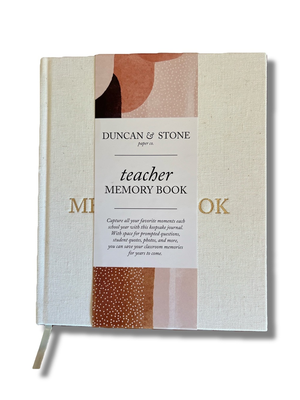 Duncan & Stone Paper Co. Teacher Memory Book - Cream with Blush Accents